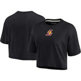 Los Angeles Lakers Women's Elements Super Soft Boxy Cropped T-Shirt - Black | Fanatics on sale