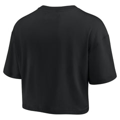 Golden State Warriors Women's Elements Super Soft Boxy Cropped T-Shirt sale - Black | Fanatics outlet
