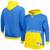 Los Angeles Chargers Big & Tall Big Face Pullover Hoodie - Powder Blue/Gold for sale