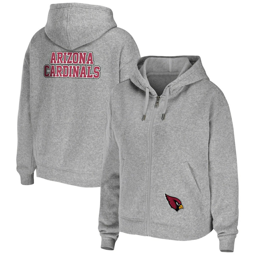 Arizona Cardinals WEAR by Erin Andrews Women's Team Full-Zip Hoodie - Heathered Gray outlet