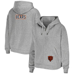 Chicago Bears WEAR by Erin Andrews Women's Team Full-Zip Hoodie - Heathered Gray discount