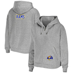Los Angeles Rams WEAR by Erin Andrews Women's Team Full-Zip Hoodie - Heathered Gray online