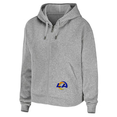 Los Angeles Rams WEAR by Erin Andrews Women's Team Full-Zip Hoodie - Heathered Gray online