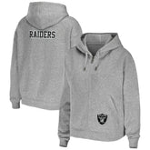 Las Vegas Raiders WEAR by Erin Andrews Women's Team Full-Zip Hoodie - Heathered Gray cheap