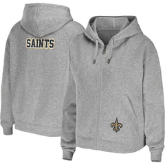 New Orleans Saints WEAR by Erin Andrews Women's Team Full-Zip Hoodie - Heathered Gray cheap