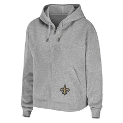 New Orleans Saints WEAR by Erin Andrews Women's Team Full-Zip Hoodie - Heathered Gray cheap