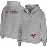 Tampa Bay Buccaneers WEAR by Erin Andrews Women's Team Full-Zip Hoodie - Heathered Gray online