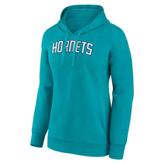 Charlotte Hornets Women's Wordmark Alt Pullover Hoodie - Teal discount