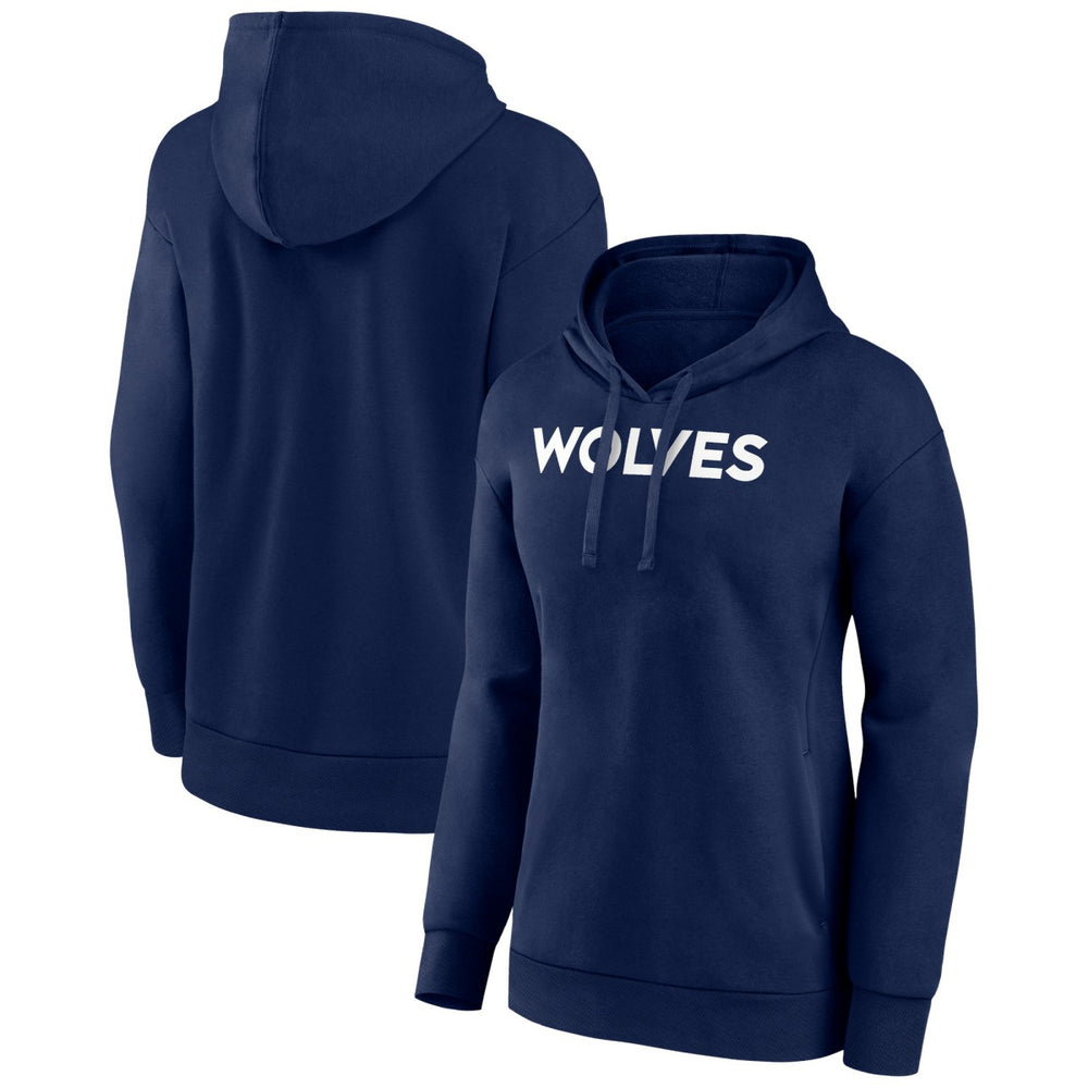Minnesota Timberwolves Women's Wordmark Alt Pullover Hoodie - Navy for sale