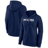 Minnesota Timberwolves Women's Wordmark Alt Pullover Hoodie - Navy for sale