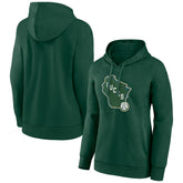 Milwaukee Bucks Women's Alternate Logo Pullover Hoodie - Hunter Green discount