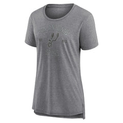 San Antonio Spurs Women's Heritage Tri-Blend T-Shirt - Heather Gray online