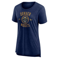 Denver Nuggets Women's Heritage Tri-Blend T-Shirt sale - Heather Navy online