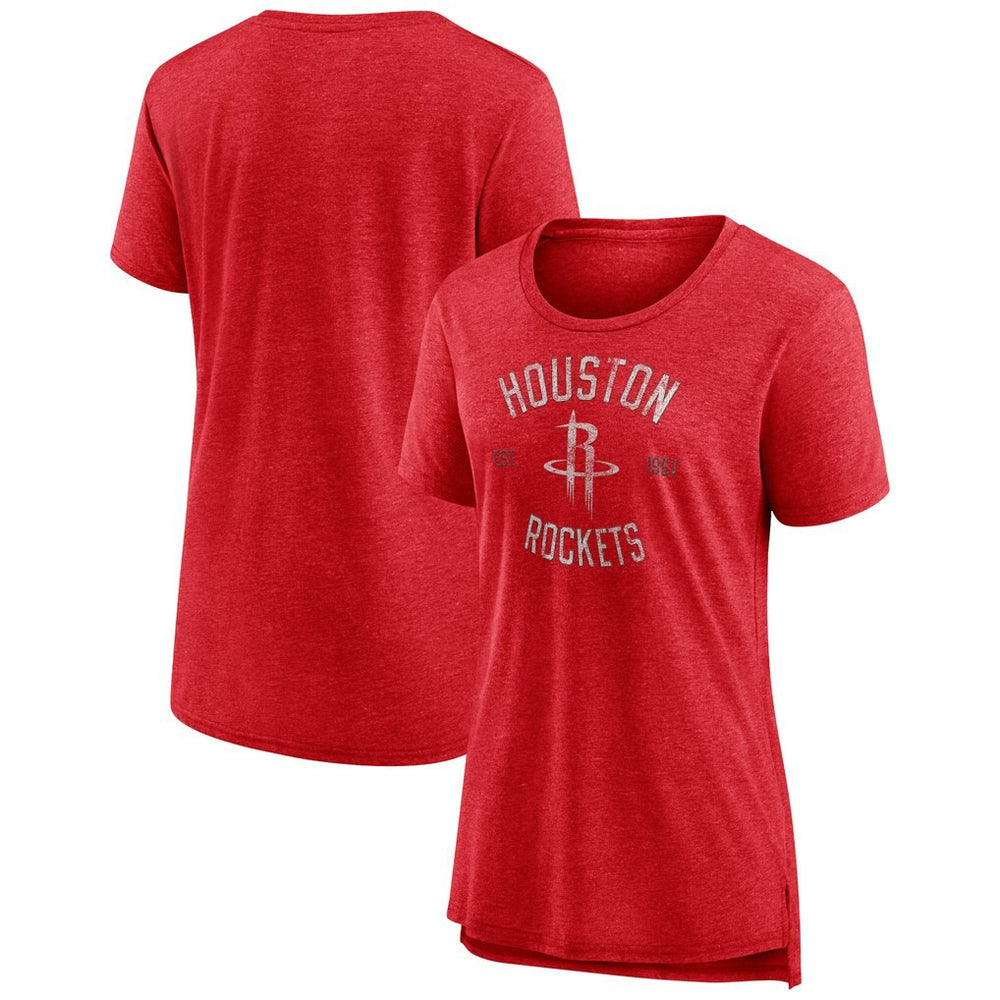 Houston Rockets Women's Heritage Tri-Blend T-Shirt - Heather Red online