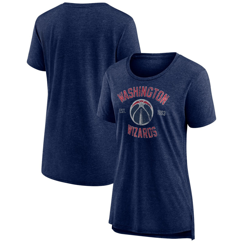 Washington Wizards Women's Heritage Tri-Blend T-Shirt - Heather Navy shop