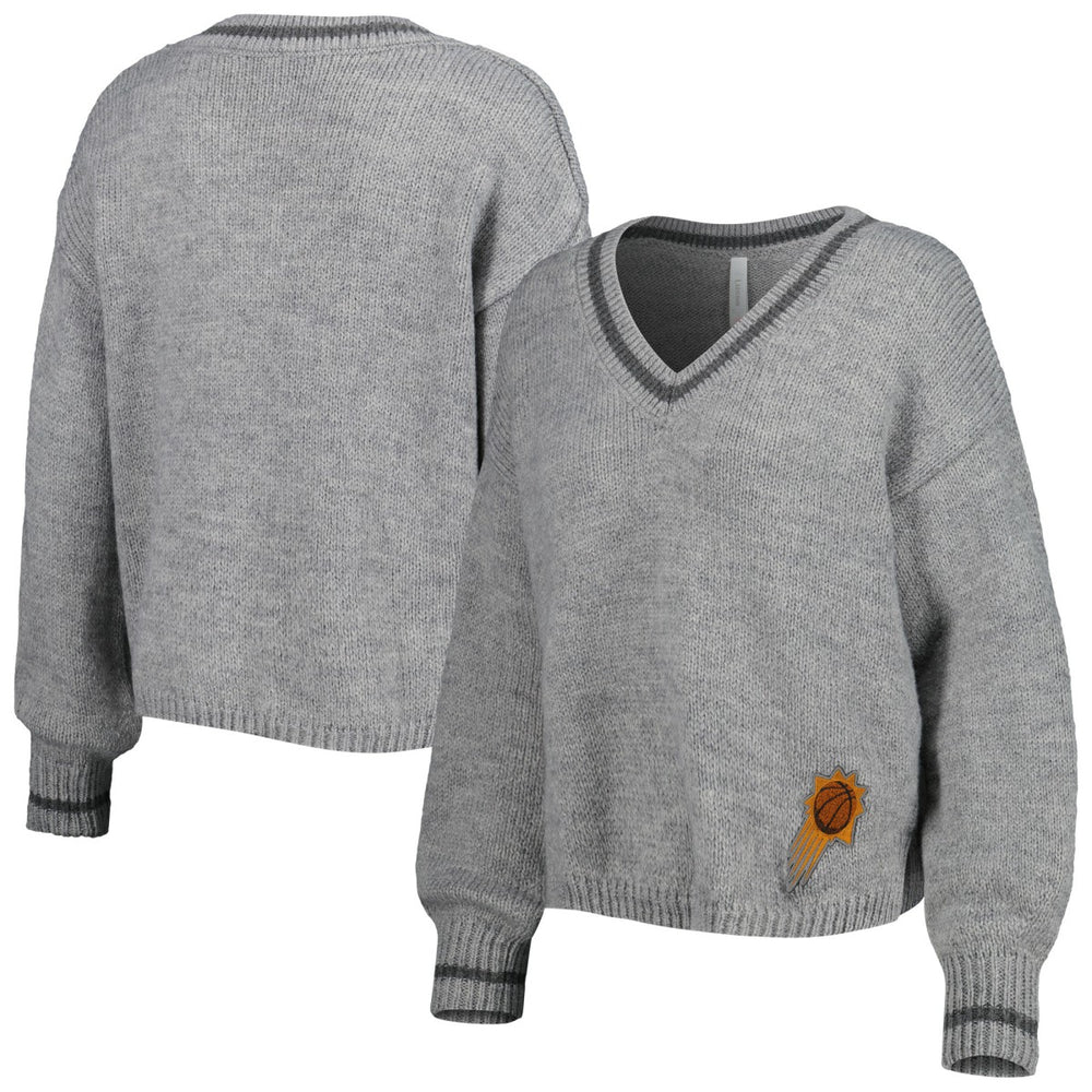 Phoenix Suns Lusso Women's Scarletts Lantern Sleeve Tri-Blend V-Neck Pullover Sweater - Gray sale