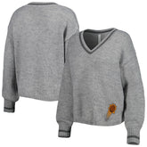 Phoenix Suns Lusso Women's Scarletts Lantern Sleeve Tri-Blend V-Neck Pullover Sweater - Gray sale