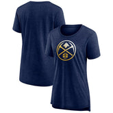 Denver Nuggets Women's Gradient Logo Tri-Blend T-Shirt sale - Heather Navy online