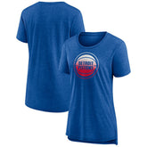 Detroit Pistons Women's Gradient Logo Tri-Blend T-Shirt sale - Heather Blue on sale