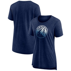 Minnesota Timberwolves Women's Gradient Logo Tri-Blend T-Shirt - Heather Navy on sale