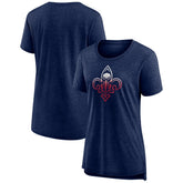 New Orleans Pelicans Women's Gradient Logo Tri-Blend T-Shirt - Heather Navy discount