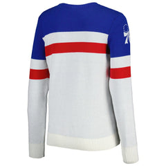 Philadelphia 76ers Lusso Women's Dominique Pullover Sweater - Royal/Cream for sale