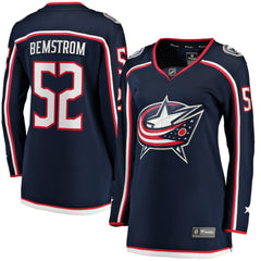Emil Bemstrom Columbus Blue Jackets Fanatics Women's Home Breakaway Player Jersey Navy