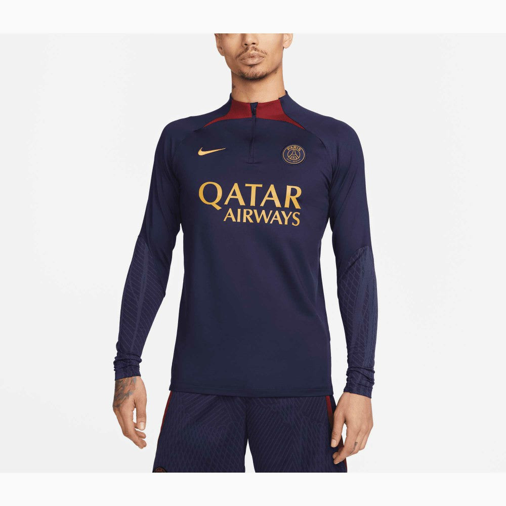 Paris Saint-Germain 2023/24 Strike Drill Performance Raglan Quarter-Zip Long Sleeve Top - Navy | Nike online