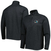 San Jose Sharks Antigua Course Quarter-Zip Jacket Heathered Black