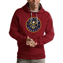 Denver Nuggets Antigua Team Logo Victory Pullover Hoodie sale - Red cheap