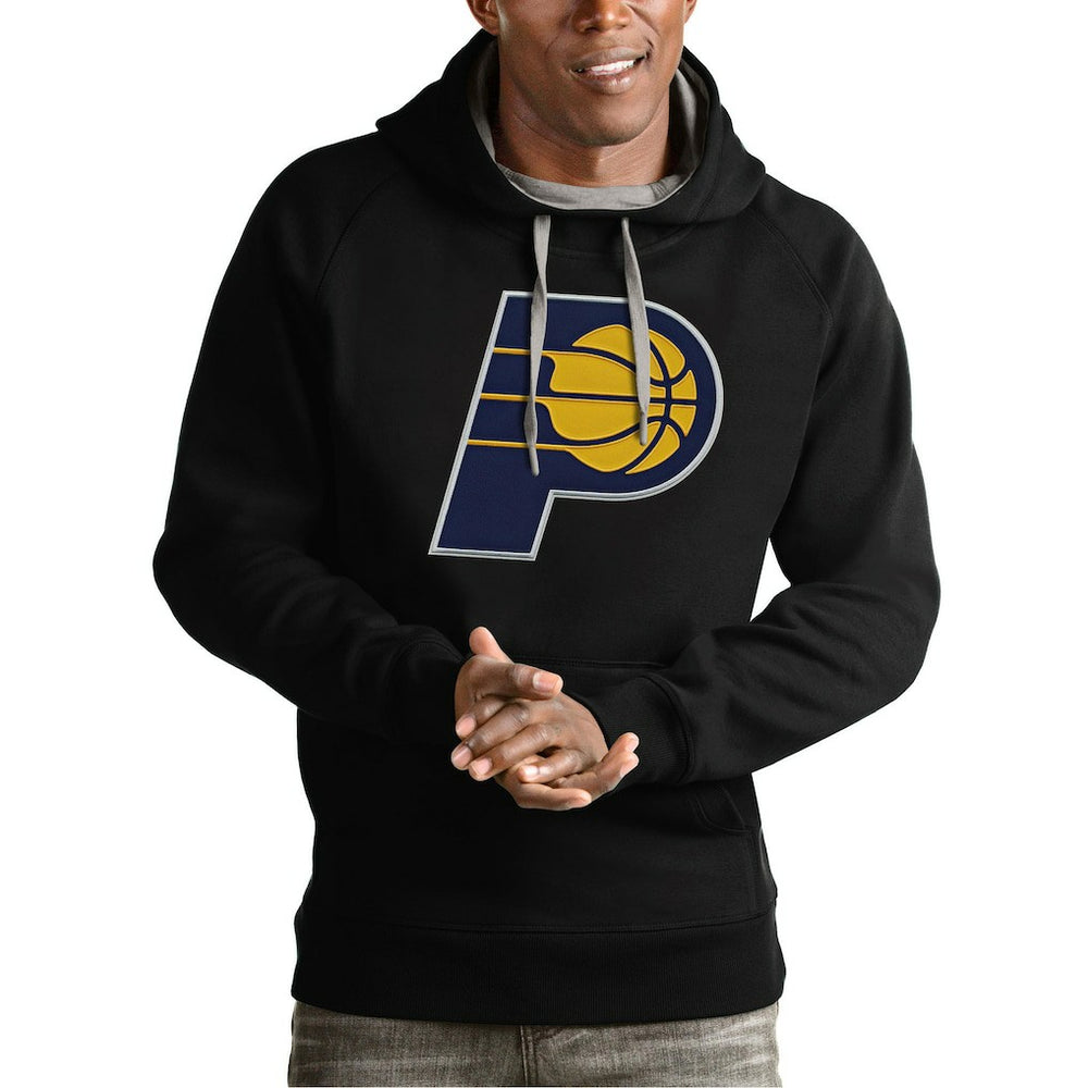 Indiana Pacers Antigua Team Logo Victory Pullover Hoodie - Black on sale