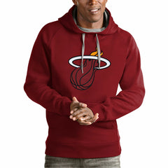 Miami Heat Antigua Team Logo Victory Pullover Hoodie - Red shop