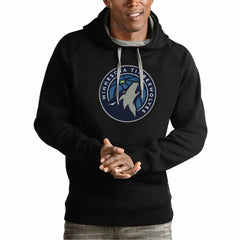 Minnesota Timberwolves Antigua Team Logo Victory Pullover Hoodie - Black on sale