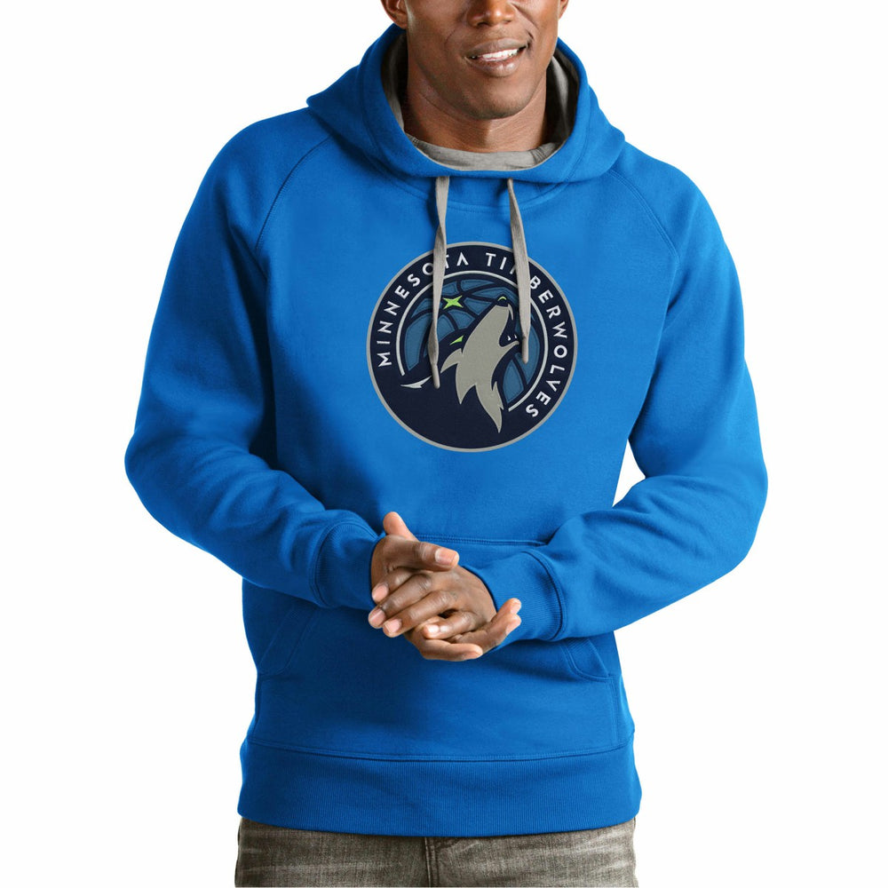 Minnesota Timberwolves Antigua Team Logo Victory Pullover Hoodie - Blue outlet