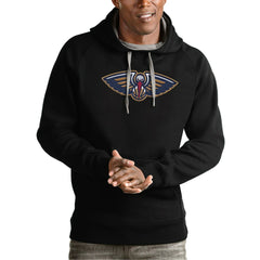 New Orleans Pelicans Antigua Team Logo Victory Pullover Hoodie - Black online