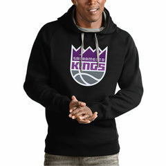 Sacramento Kings Antigua Team Logo Victory Pullover Hoodie - Black on sale