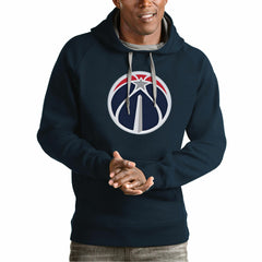 Washington Wizards Antigua Team Logo Victory Pullover Hoodie - Navy online