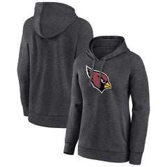 Arizona Cardinals Women's Primary Logo Pullover Hoodie - Charcoal cheap