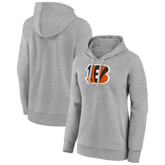 Cincinnati Bengals Women's Primary Logo Pullover Hoodie - Gray on sale