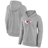 Kansas City Chiefs Women's Primary Logo Pullover Hoodie - Gray cheap