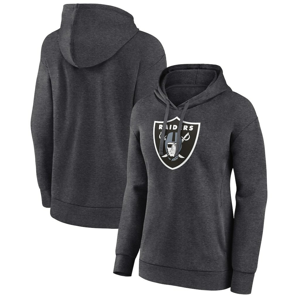 Las Vegas Raiders Women's Primary Logo Pullover Hoodie - Charcoal outlet