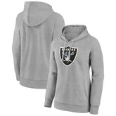 Las Vegas Raiders Women's Primary Logo Pullover Hoodie - Gray discount