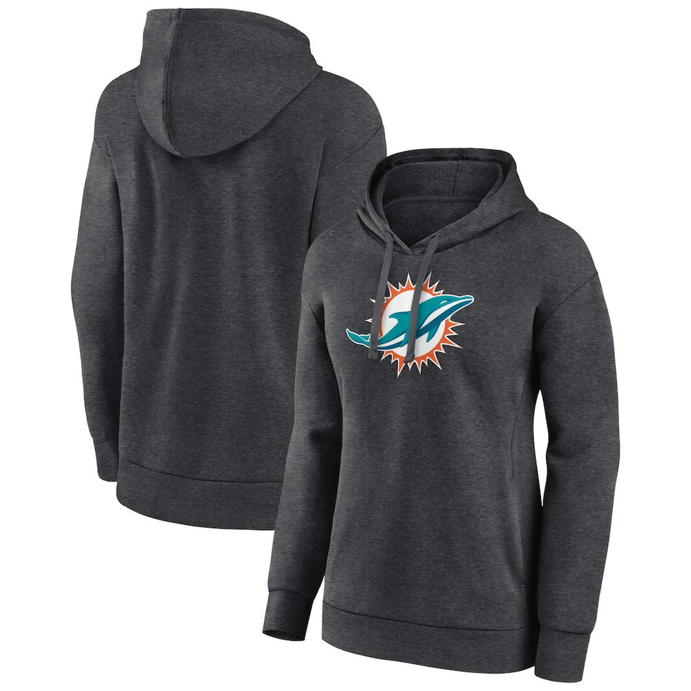 Miami Dolphins Women's Primary Logo Pullover Hoodie - Charcoal sale