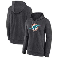 Miami Dolphins Women's Primary Logo Pullover Hoodie - Charcoal sale