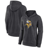 Minnesota Vikings Women's Primary Logo Pullover Hoodie - Charcoal sale