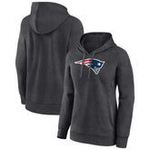 New England Patriots Women's Primary Logo Pullover Hoodie - Charcoal discount