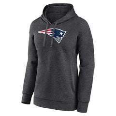 New England Patriots Women's Primary Logo Pullover Hoodie - Charcoal discount