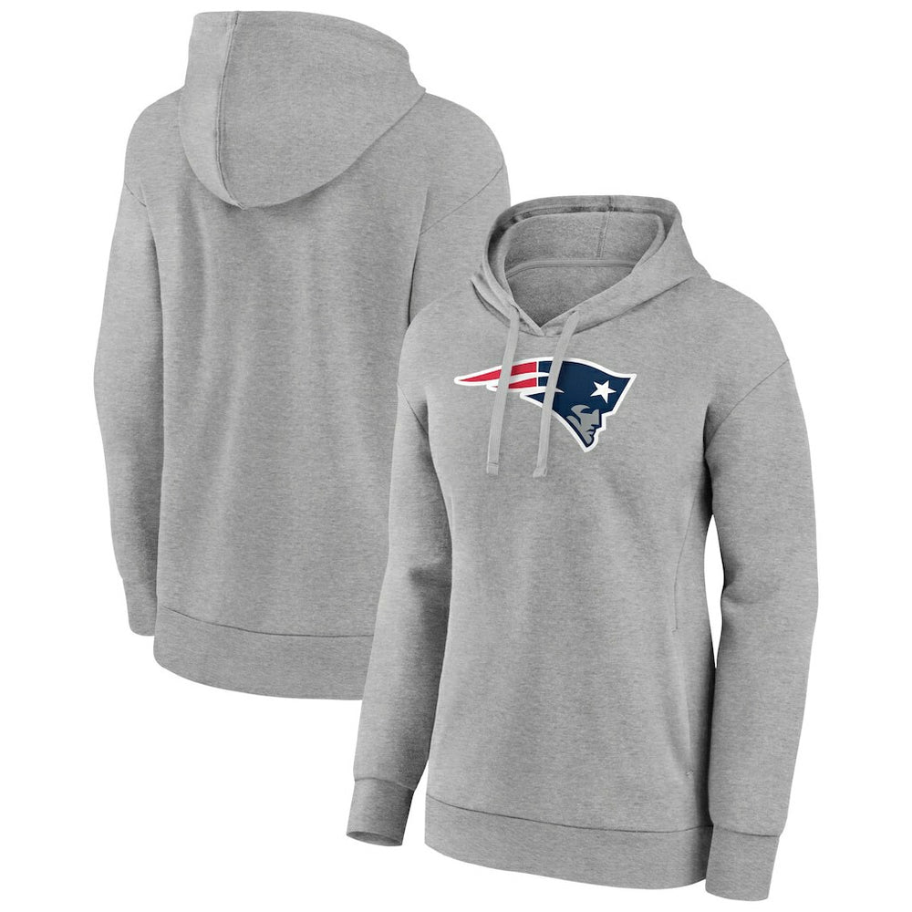 New England Patriots Women's Primary Logo Pullover Hoodie - Gray for sale