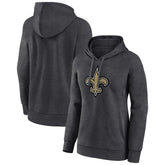 New Orleans Saints Women's Primary Logo Pullover Hoodie - Charcoal on sale