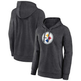 Pittsburgh Steelers Women's Primary Logo Pullover Hoodie - Charcoal outlet